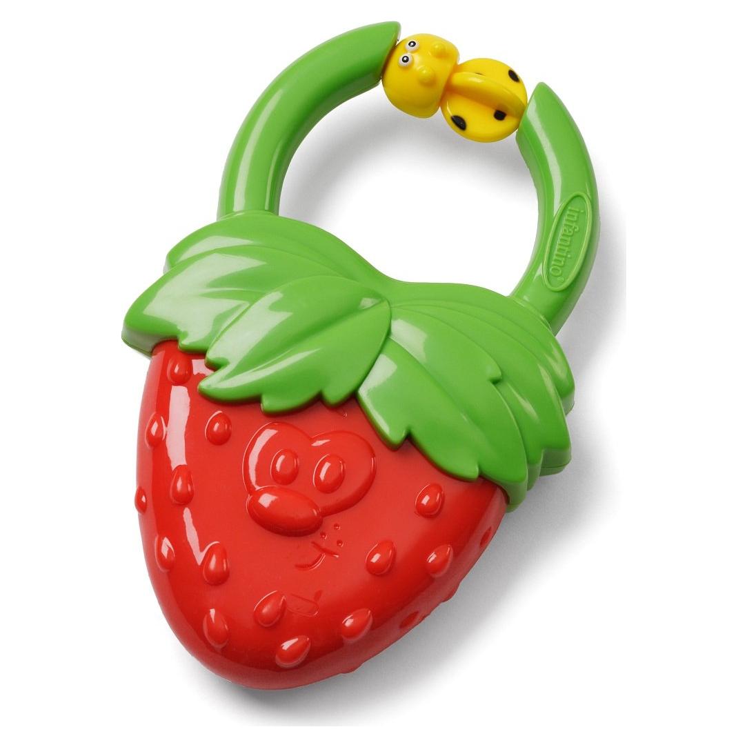 Mordedor Vibrante de Silicona Libre de BPA - Fresa o Uva