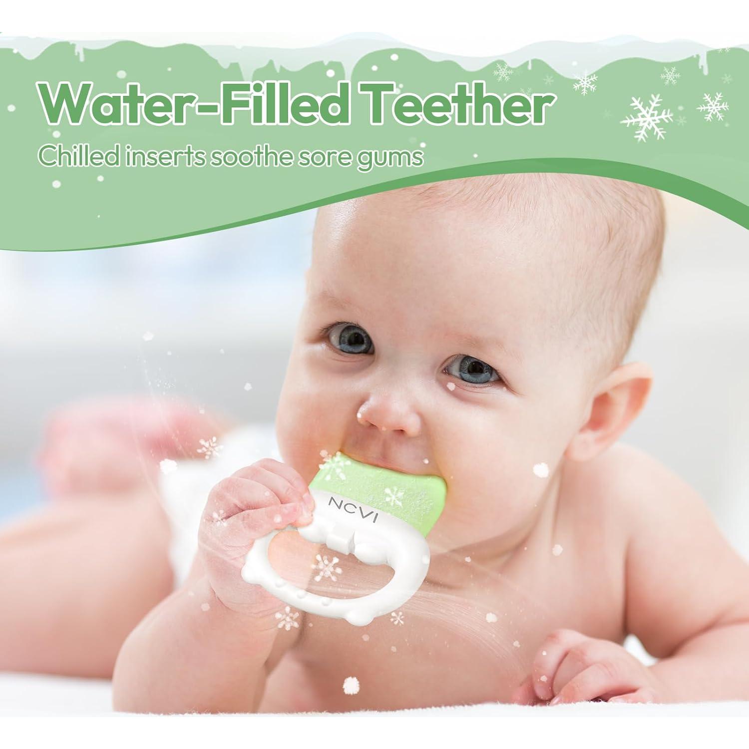 Mordedores de Silicona Congelables NCVI - Alivio para Bebés 0-12 Meses