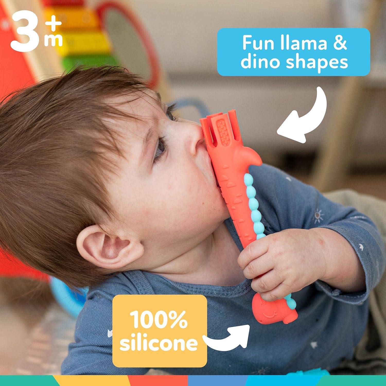 Mordedores de Dentición Nuby Tube Teether 2-Pack Silicona 3+ Meses