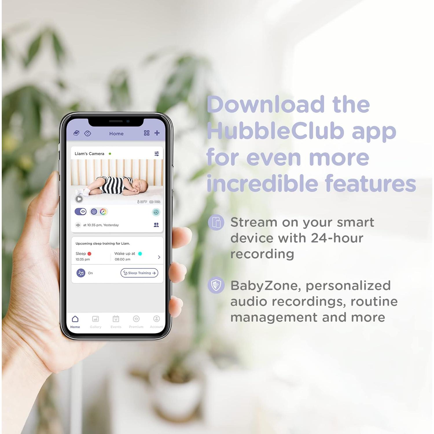 Monitor de Bebés HUBBLE CONNECTED Nursery Pal Glow+ 1080p