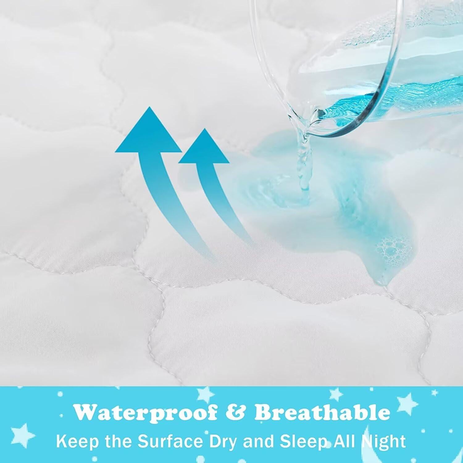 Funda Impermeable para Cuna Bamuho - 2 Paquetes Microfibra 132x71cm