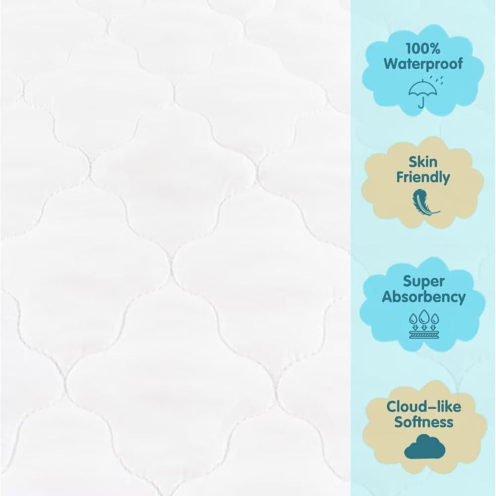 Funda Impermeable para Cuna Bamuho - 2 Paquetes Microfibra 132x71cm