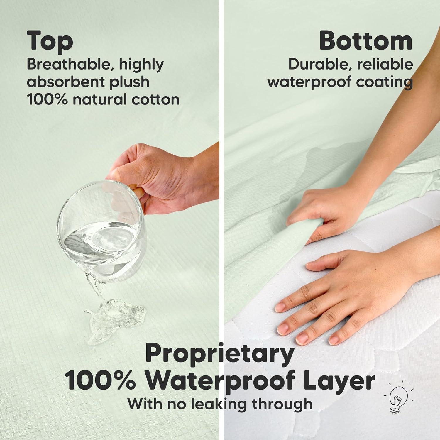 Protector de colchón de cuna impermeable KeaBabies 132x71 cm