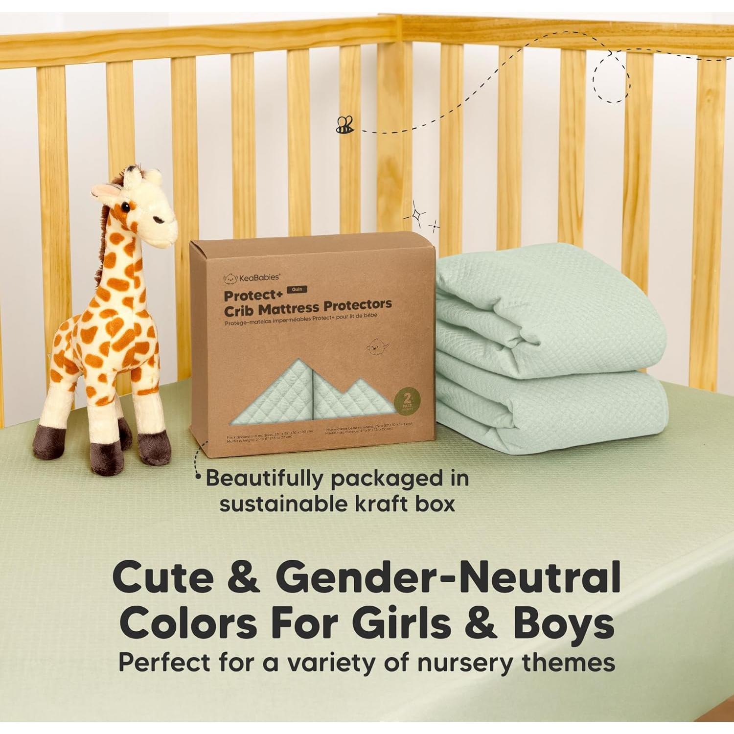 Protector de colchón de cuna impermeable KeaBabies 132x71 cm