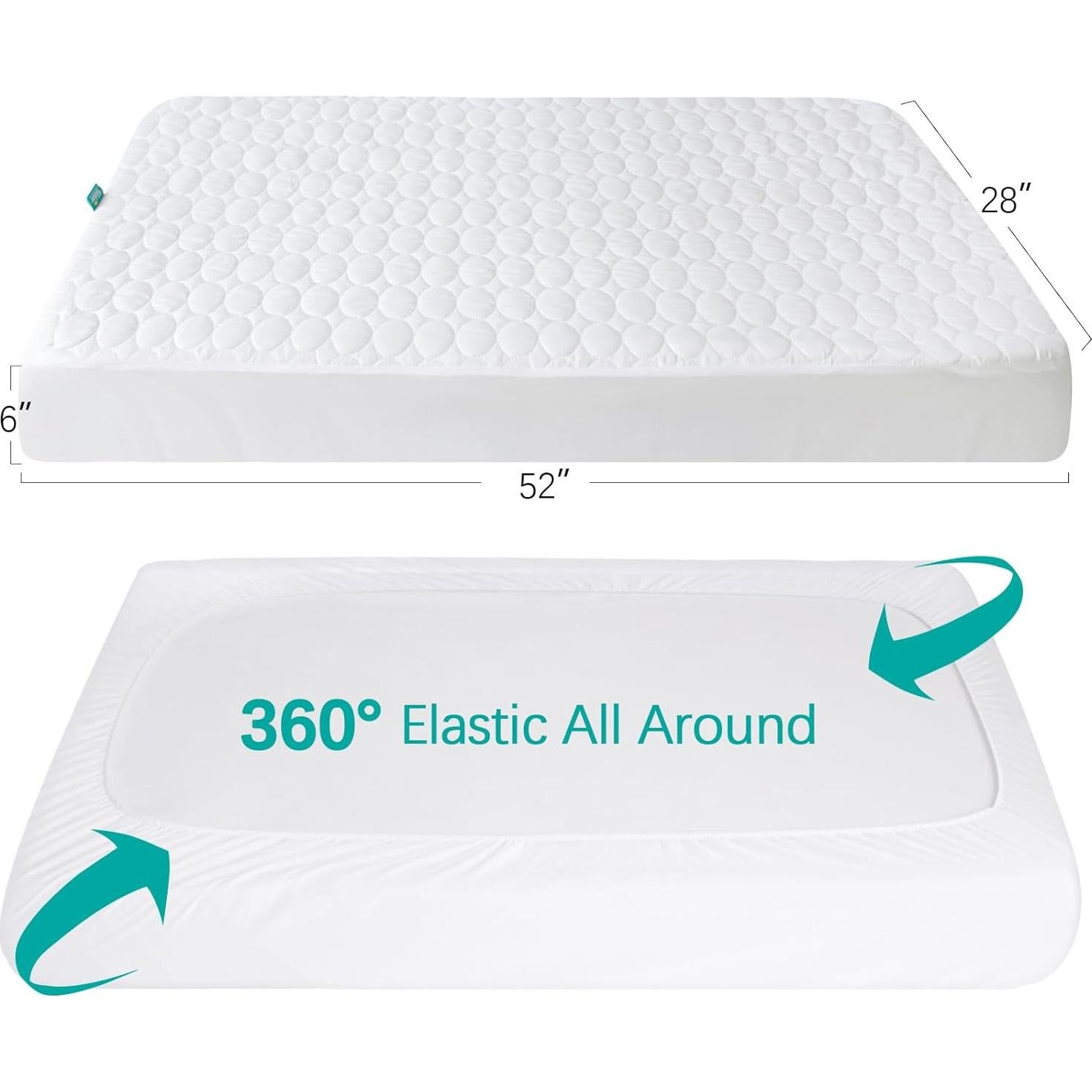 Protector de Colchón Impermeable Biloban para Cuna 132x71 cm