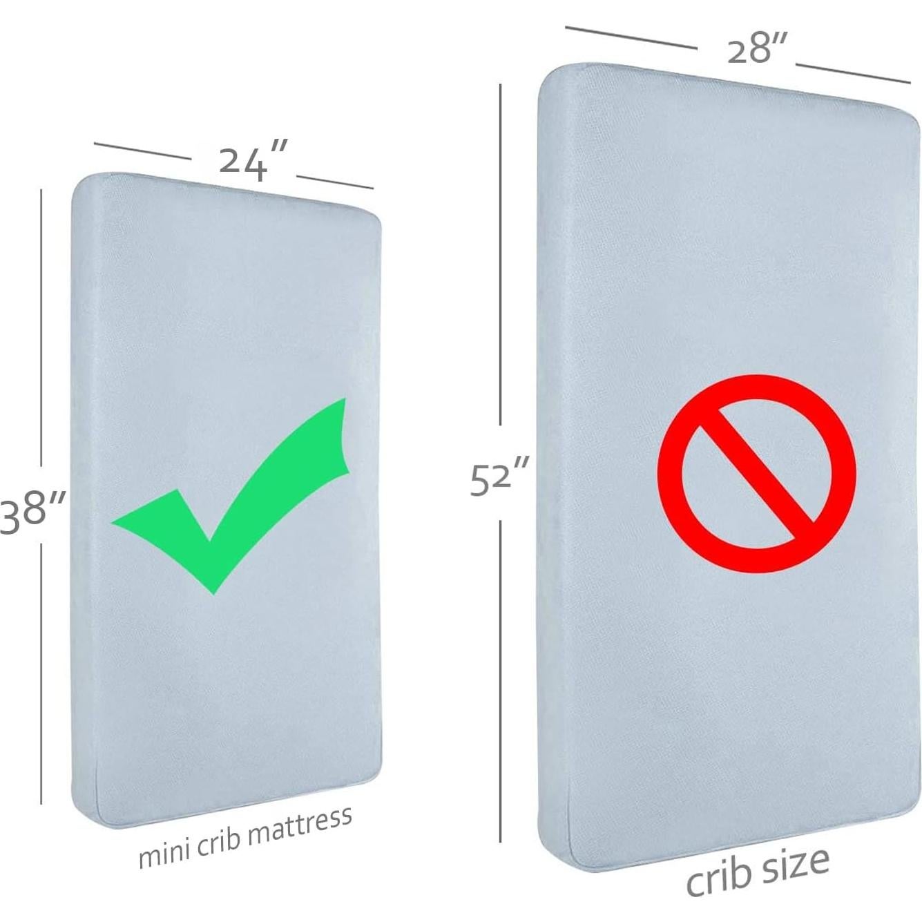 Sábana Ajustada Impermeable Moonsea para Cuna Mini 96.5x60.9 cm