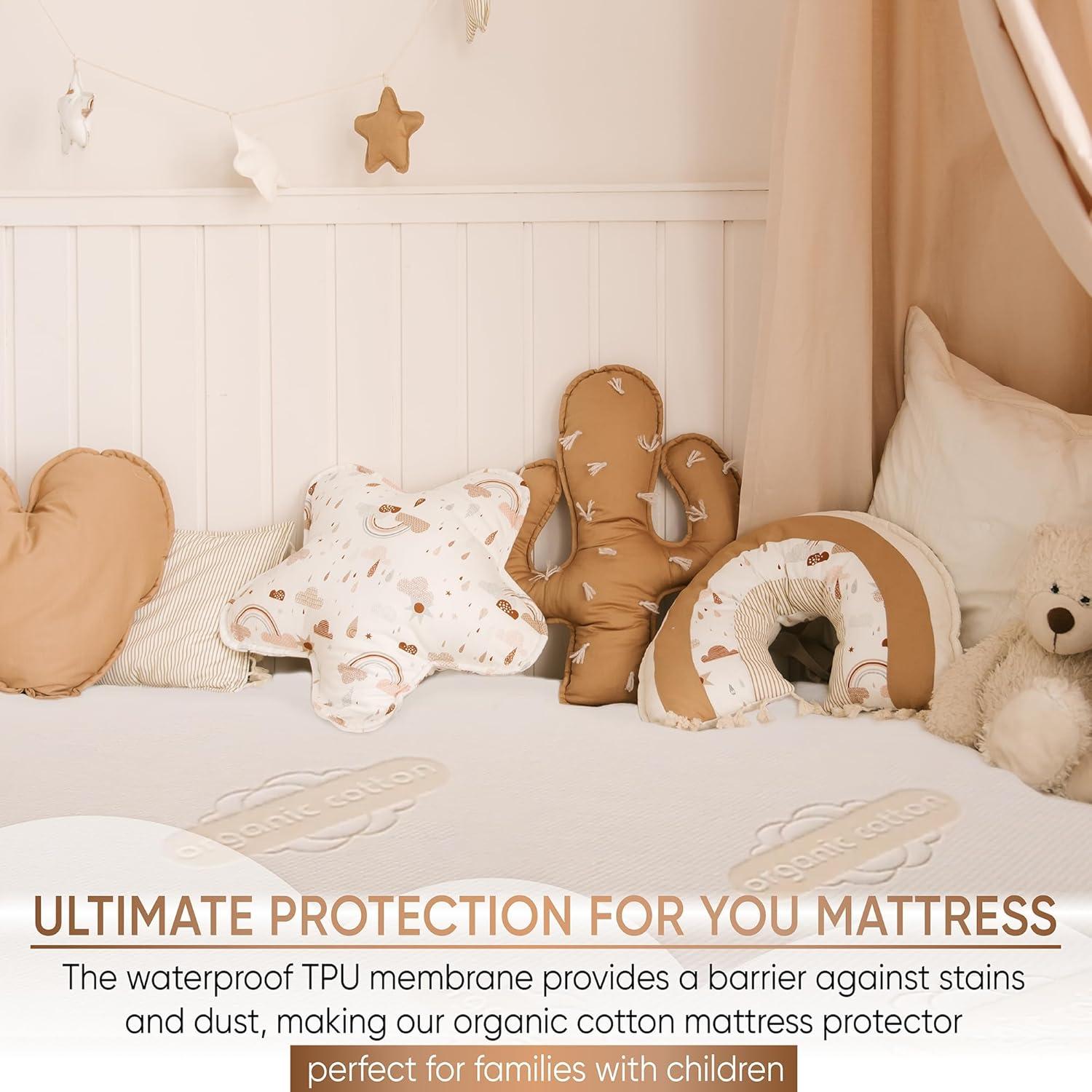 Protector de Colchón Impermeable MATTSHIELD Orgánico Cuna 132x71cm