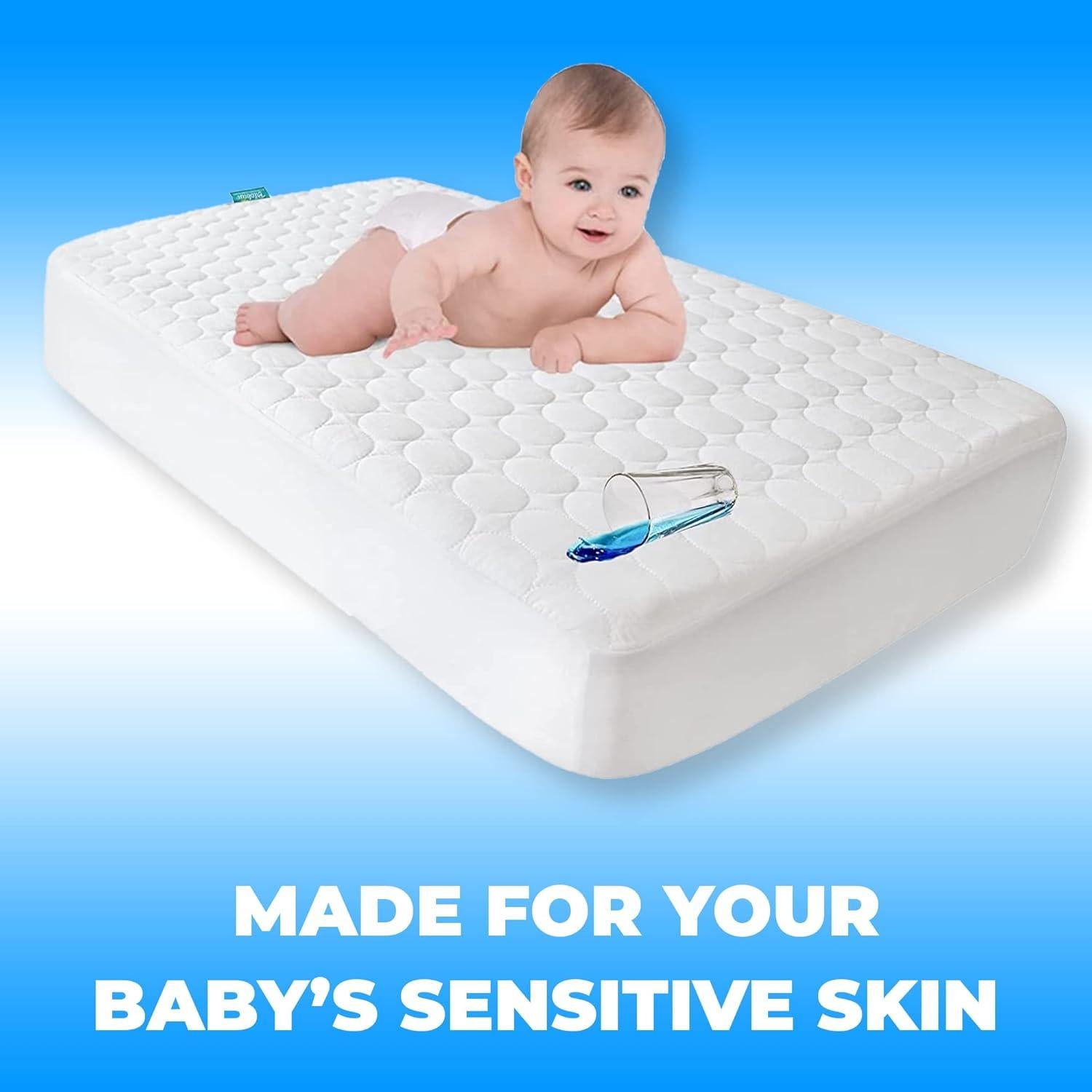 Cubierta de colchón para cuna Bistras Deluxe impermeable 71x132