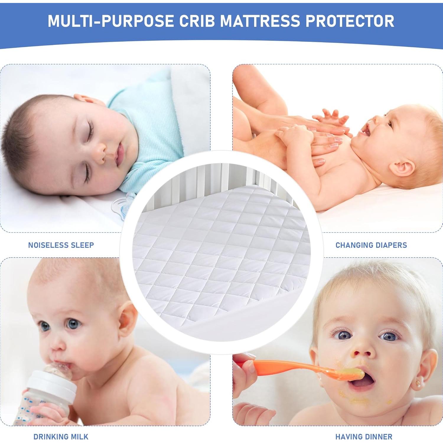 Protector de Colchón de Cuna Impermeable GRT 2 Piezas 52x28 cm