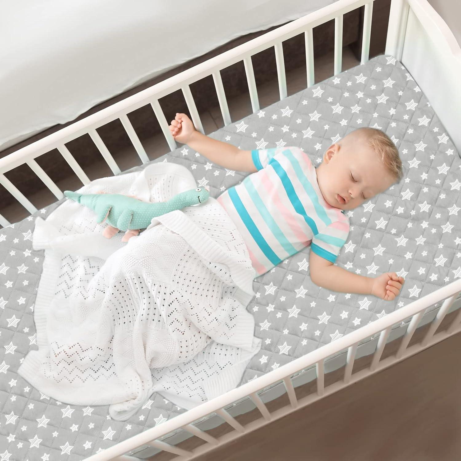 Protector de Colchón de Cuna Impermeable Moonsea 132x71 cm