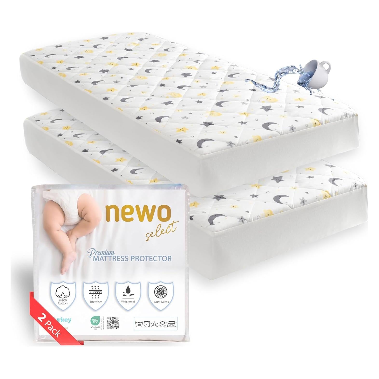 Protector de colchón impermeable Newo para cuna 132x71 cm