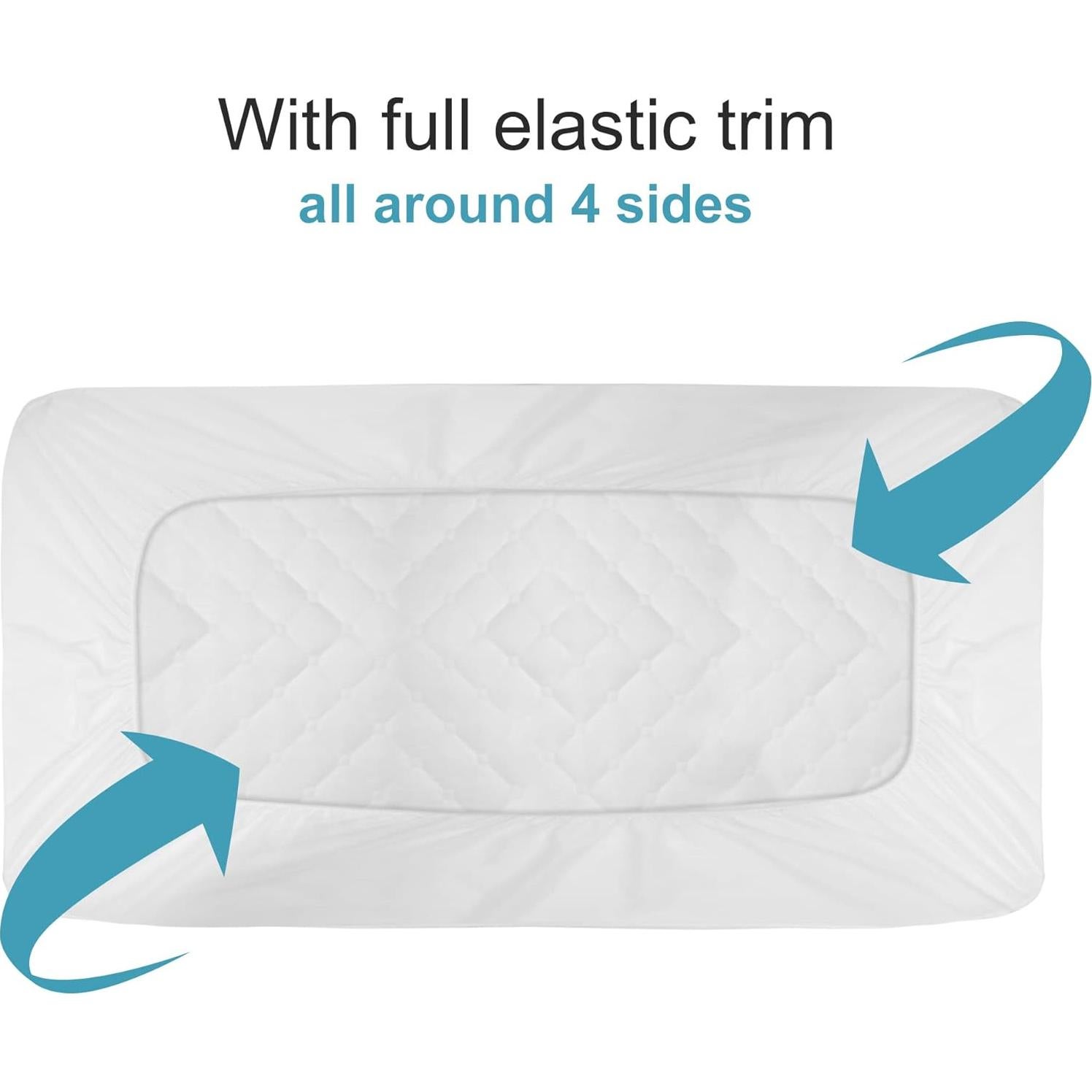 NTBAY Protector de Colchón Impermeable Mini 2 Pack 61x97 cm