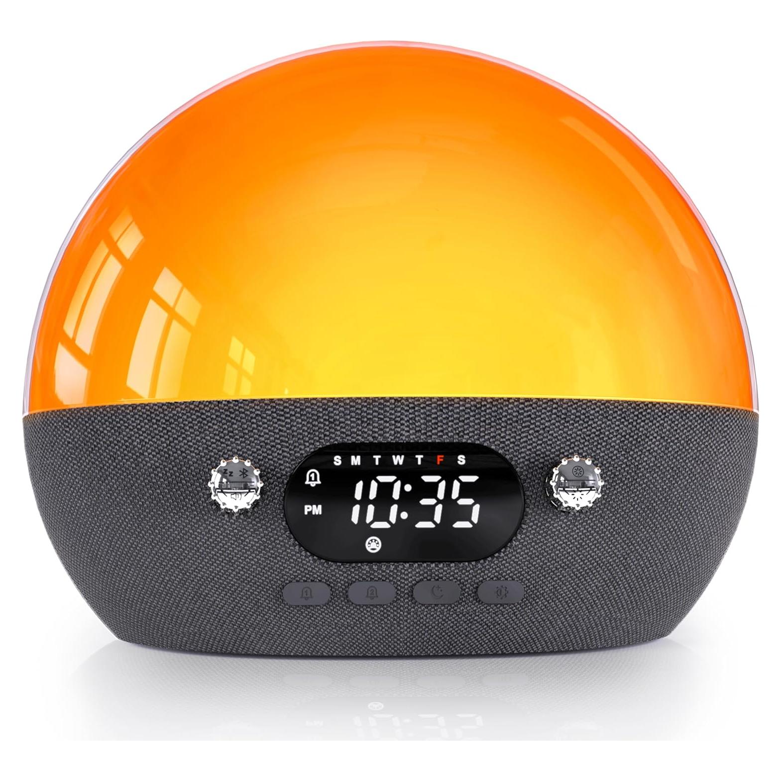 Reloj Despertador MOMILLA RO310 con Altavoz Bluetooth y Luz de Amanecer