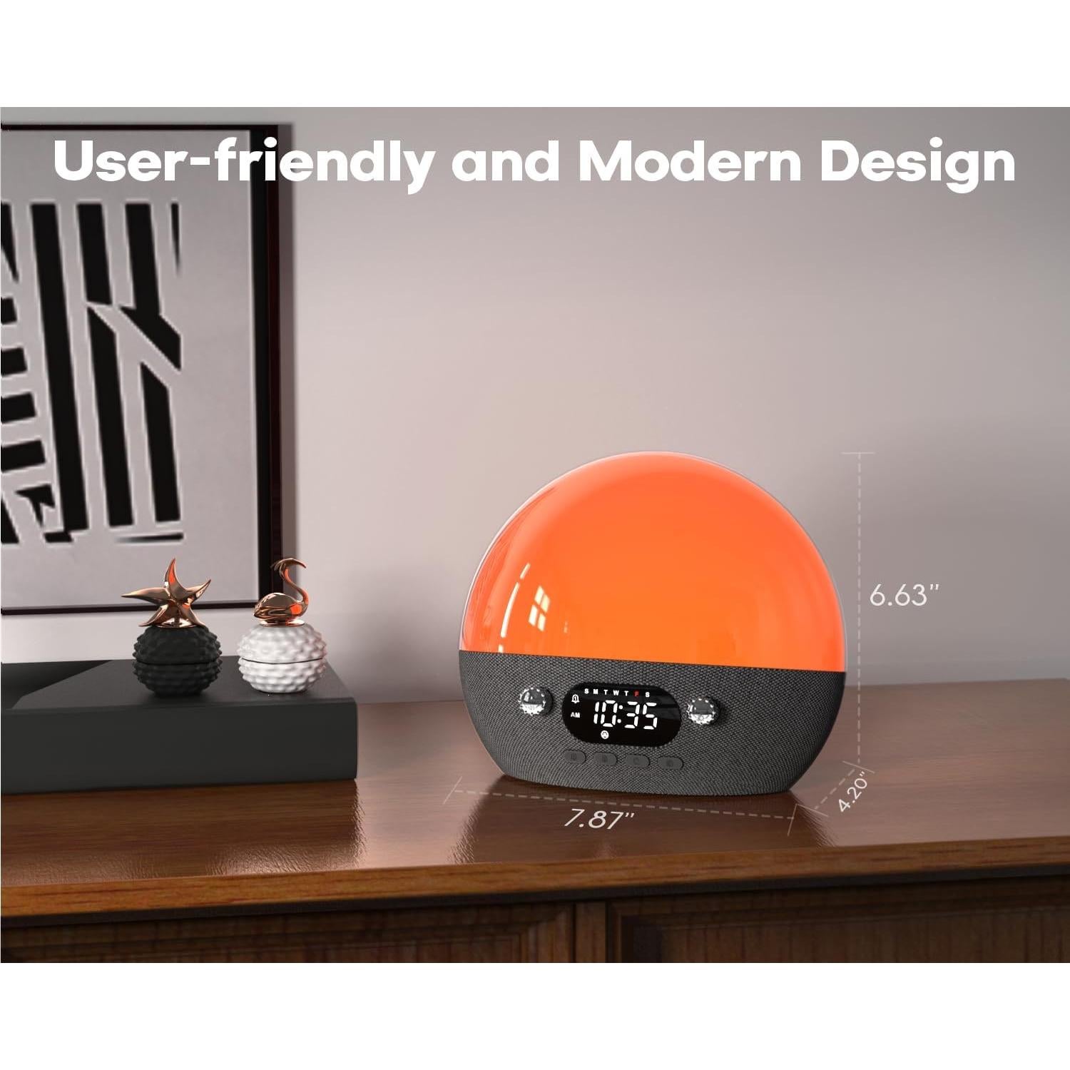 Reloj Despertador MOMILLA RO310 con Altavoz Bluetooth y Luz de Amanecer