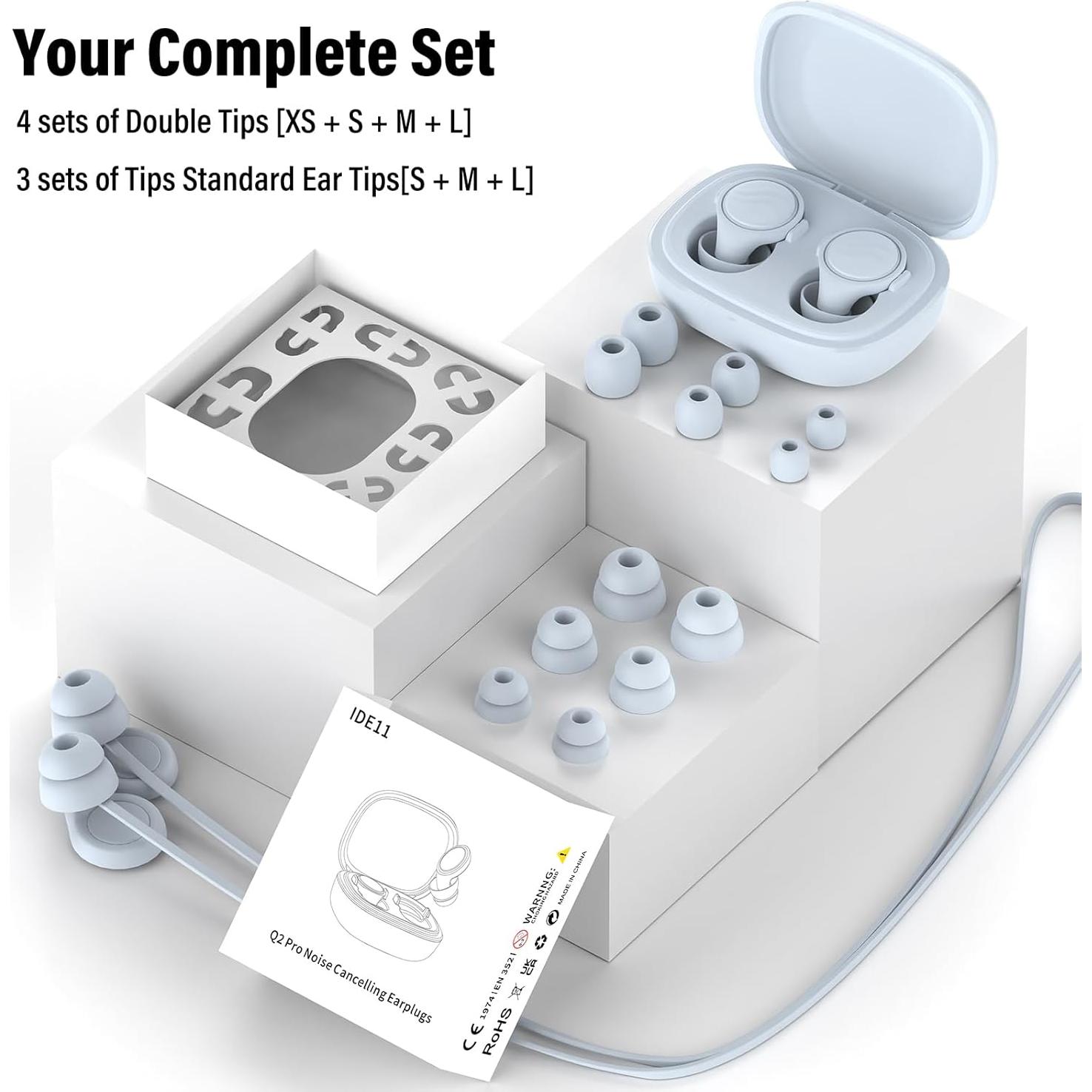 Tapones para Oídos Reutilizables IDE11 con Cancelación 35dB