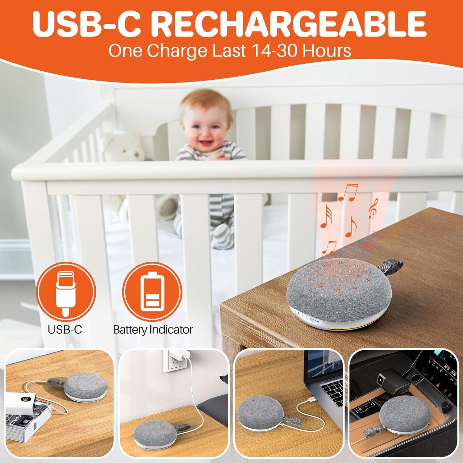 Máquina de Sonido de Ruido Blanco FUNYKICH SA18, 40 Sonidos