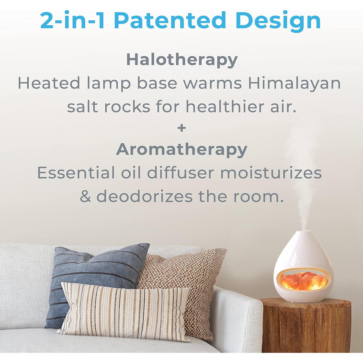 Lámpara de Sal del Himalaya Pure Enrichment 2 en 1 Difusor