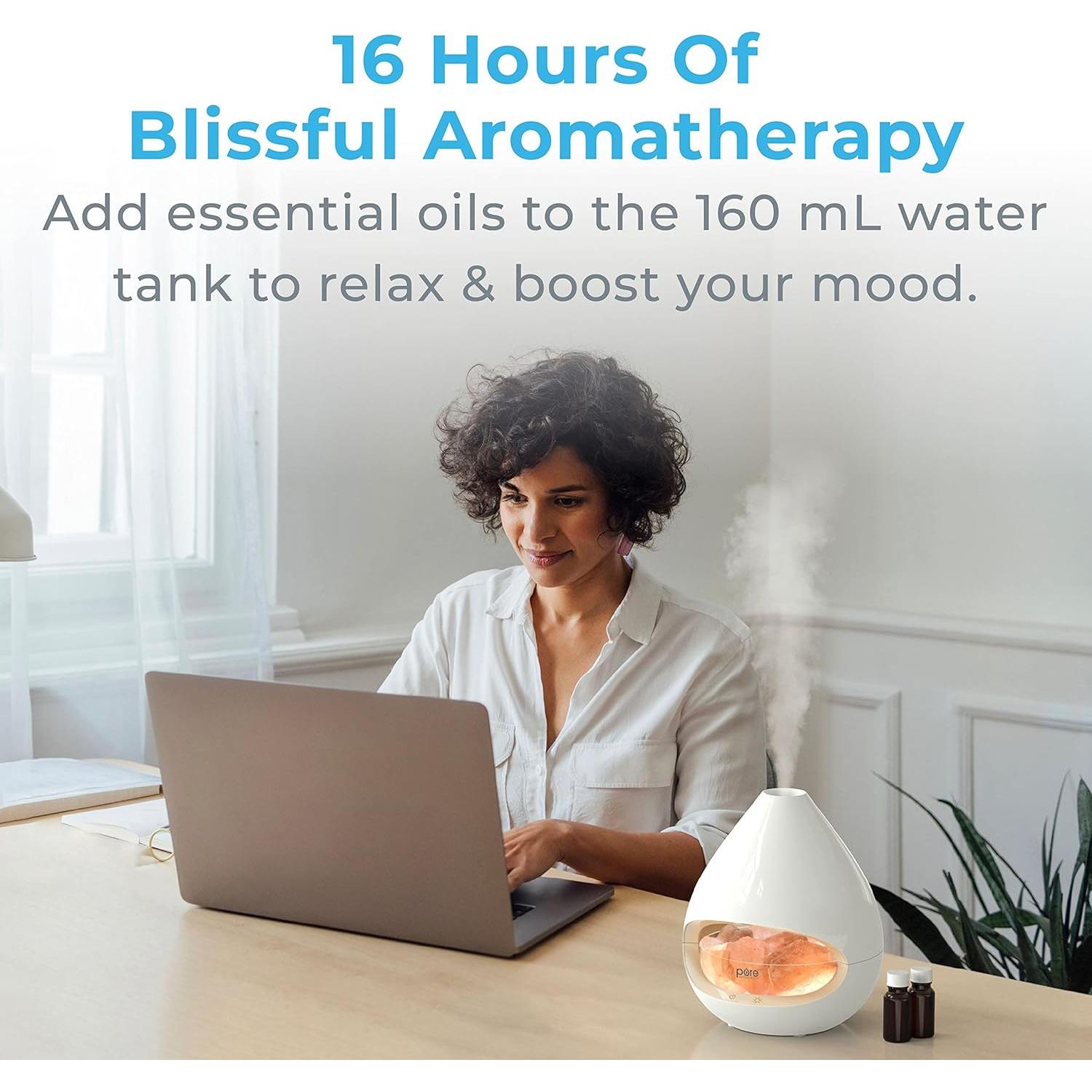 Lámpara de Sal del Himalaya Pure Enrichment 2 en 1 Difusor