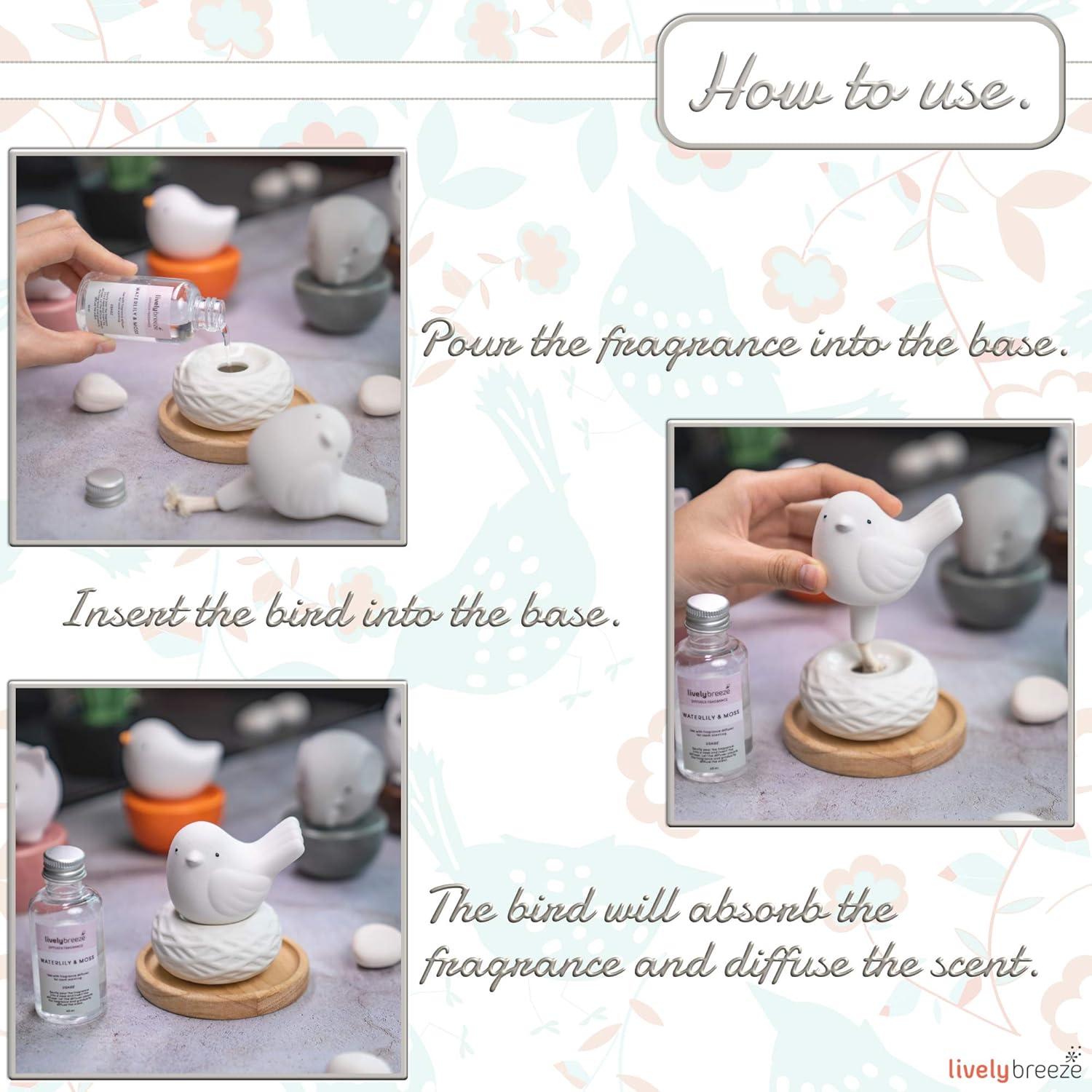 Difusor de Cerámica Nido de Pajarito LIVELY BREEZE 60ml