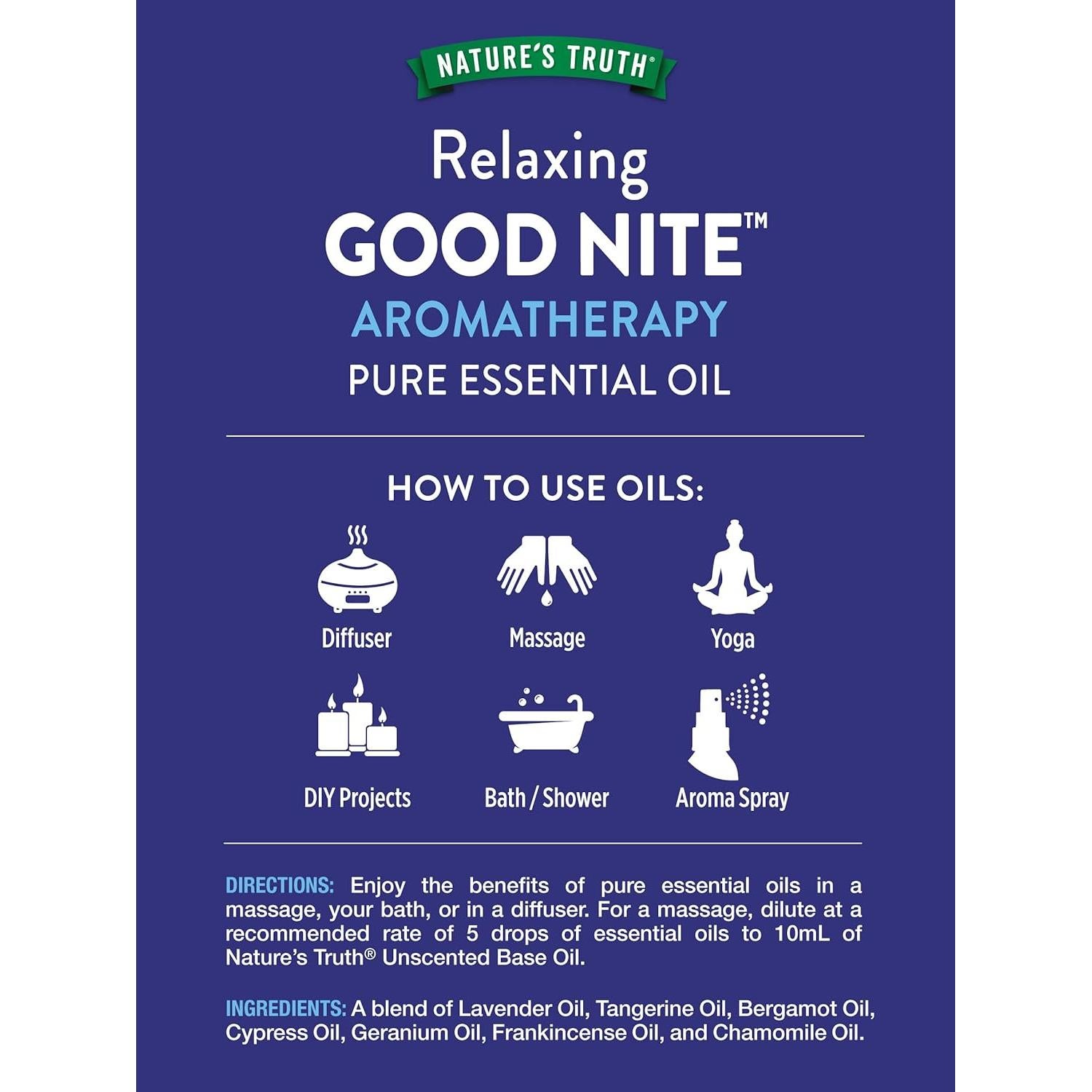 Aceite Esencial Puro Buen Noche Verdad de la Naturaleza 15 mL