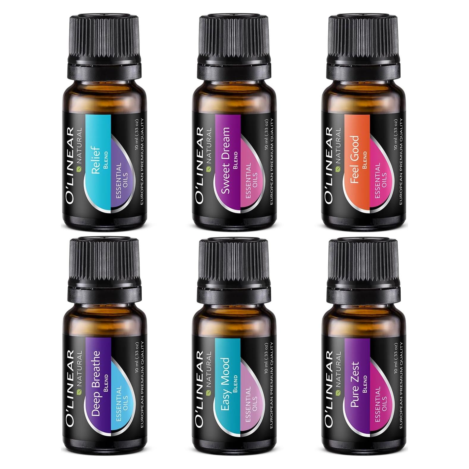 Conjunto de 6 Aceites Esenciales O'linear para Aromaterapia