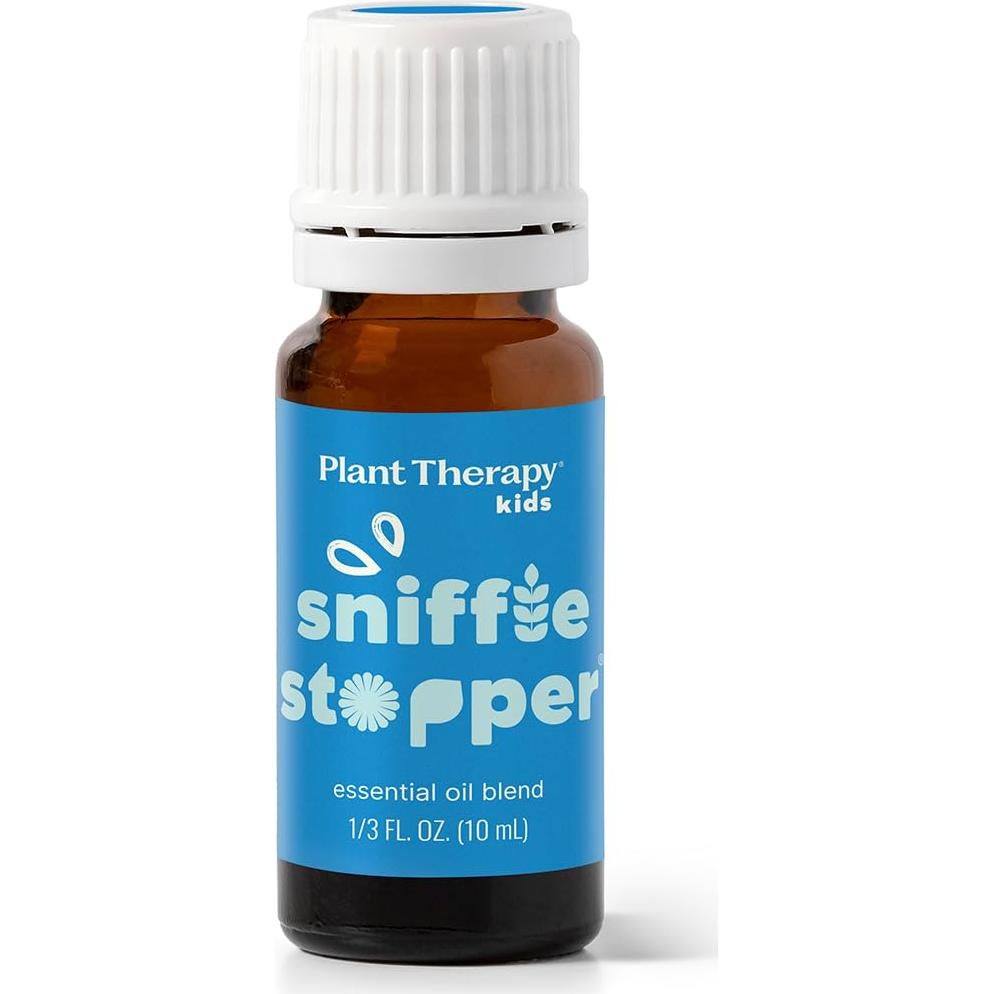 Plant Therapy KidSafe Sniffle Stopper Essential Oil Blend 10 mL (1/3 oz) Respiratory Support Blend 100% Pure, Undiluted, Natural Aromatherapy, Therapeutic Grade