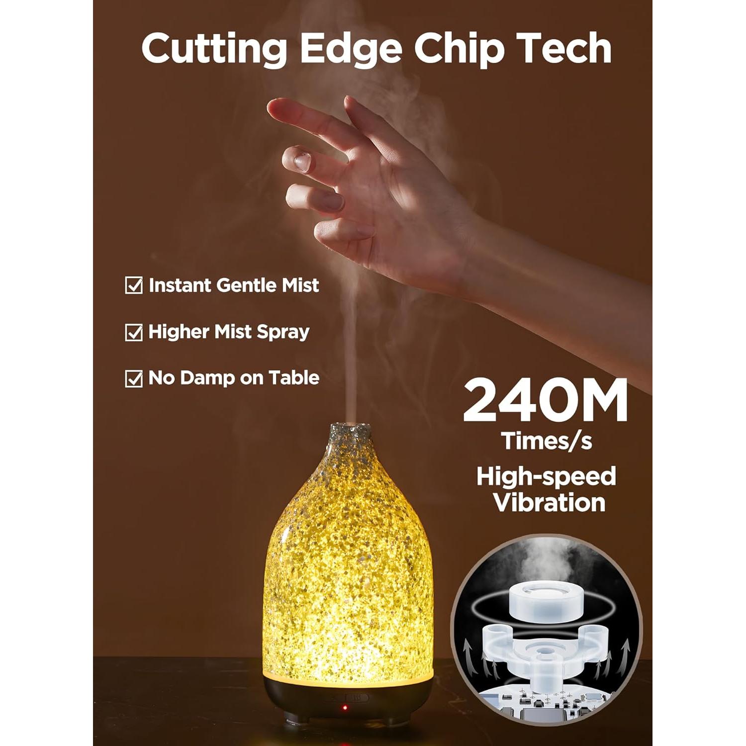 Difusor de Aceite InnoGear 150ml Aromaterapia Plata Brillante