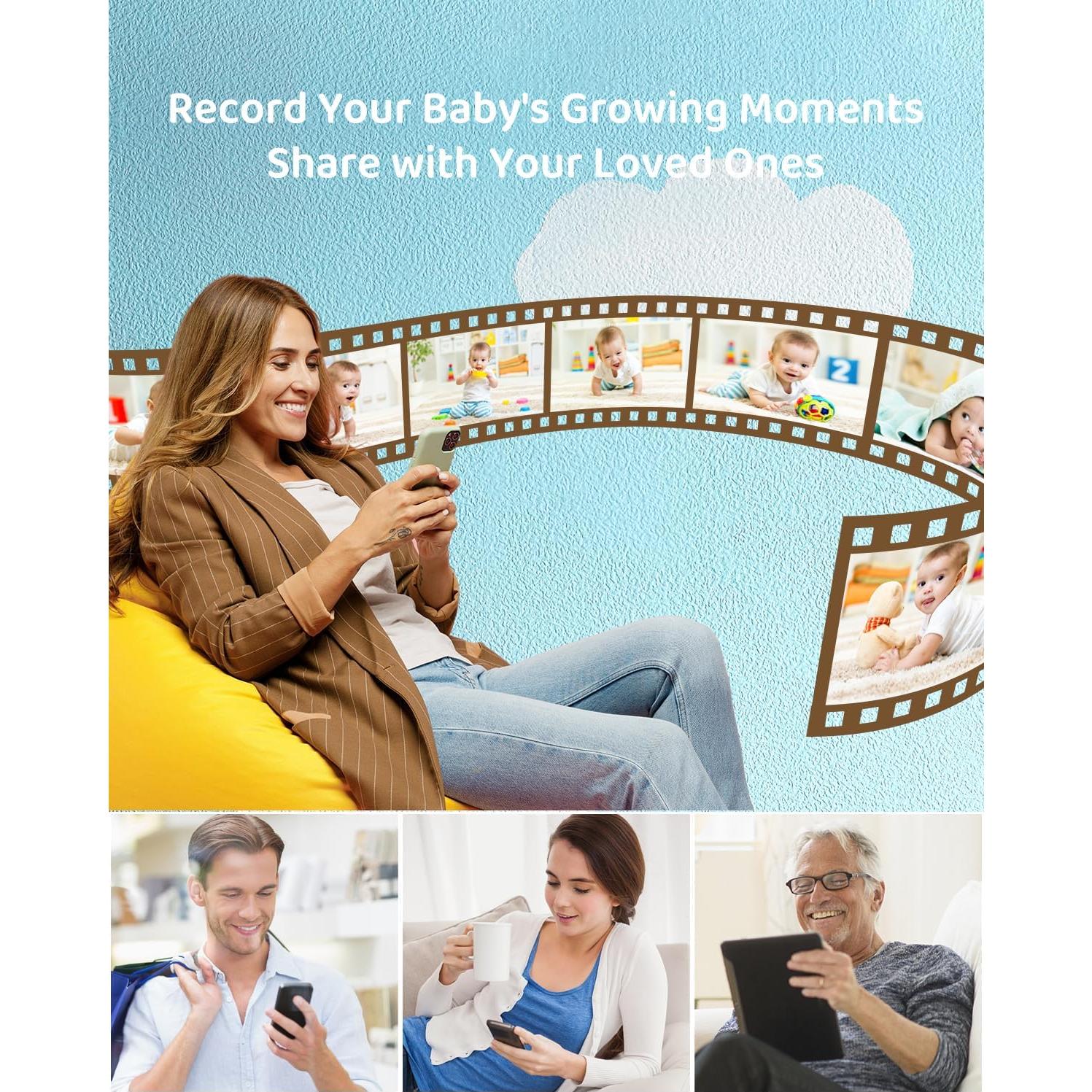 Monitor de Bebé Arenti 4MP con 2 Cámaras y Wi-Fi Doble Banda