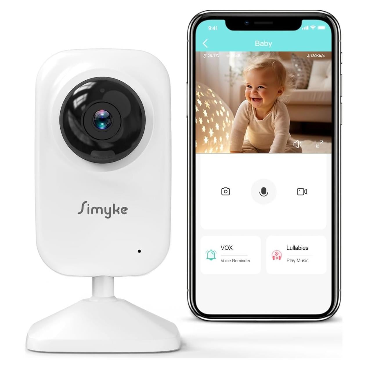 Cámara para Bebé BME28 con Visión Nocturna y App