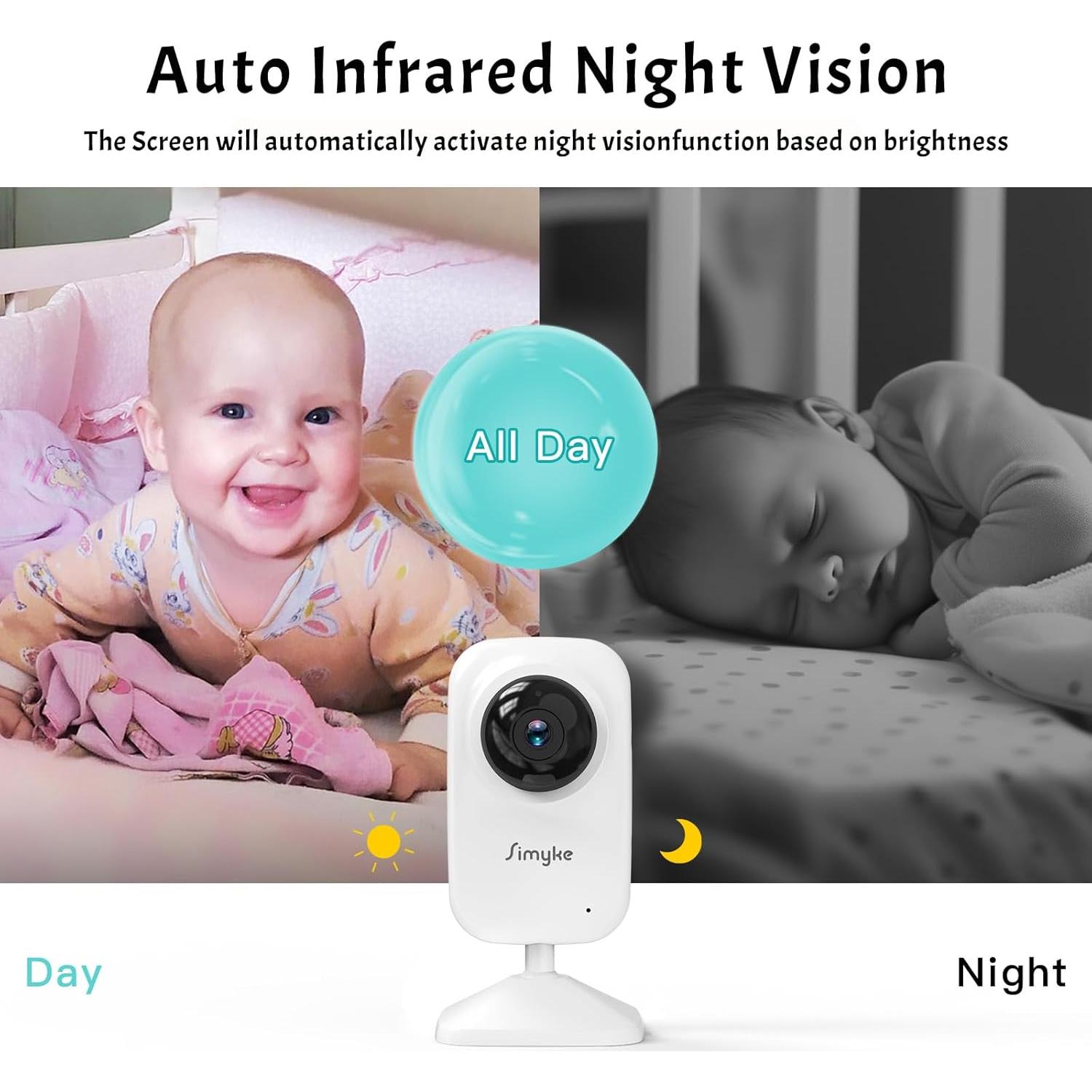 Cámara para Bebé BME28 con Visión Nocturna y App