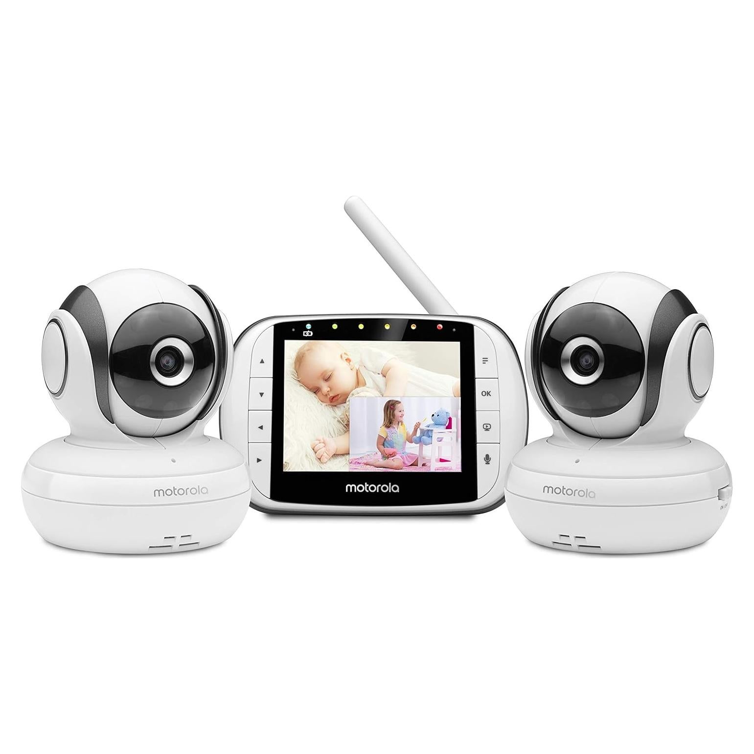 Monitor de Bebé Video Motorola MBP36S-2 - 2 Cámaras, Pantalla LCD 3.5"