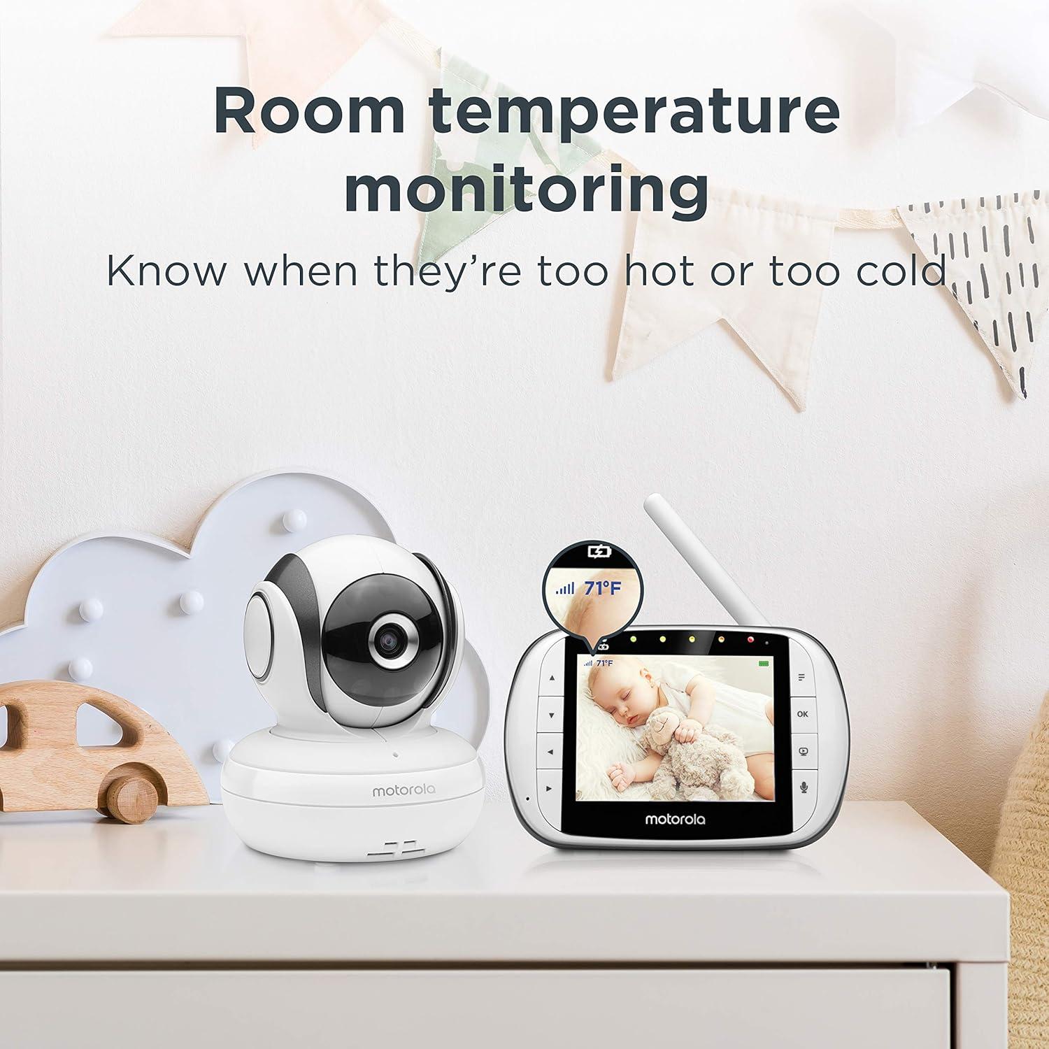 Monitor de Bebé Video Motorola MBP36S-2 - 2 Cámaras, Pantalla LCD 3.5"