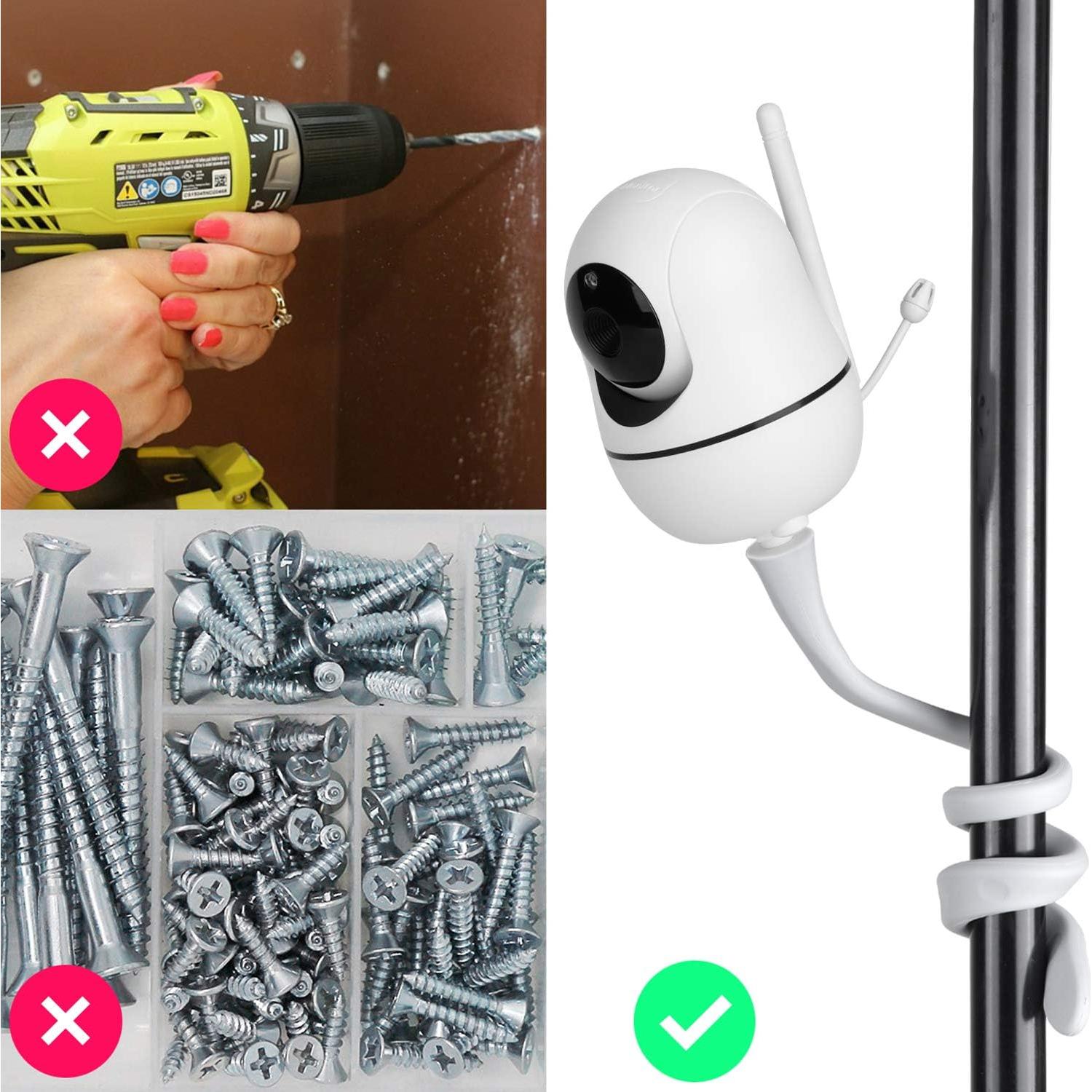 Soporte Giratorio para Monitor de Bebé iTODOS Blanco - Sin Herramientas