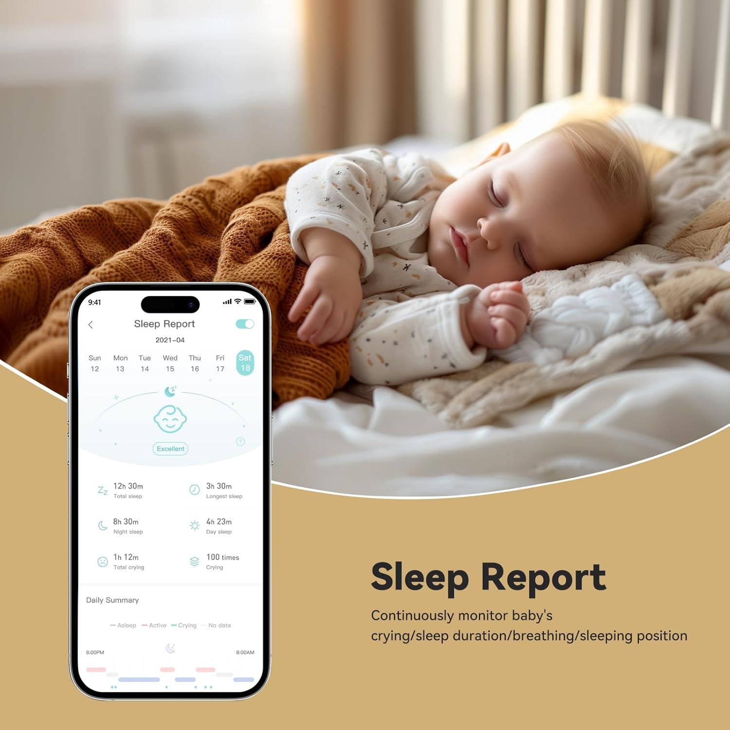 Monitor de Bebé de Video Ebemate 1080P con Wifi 457m