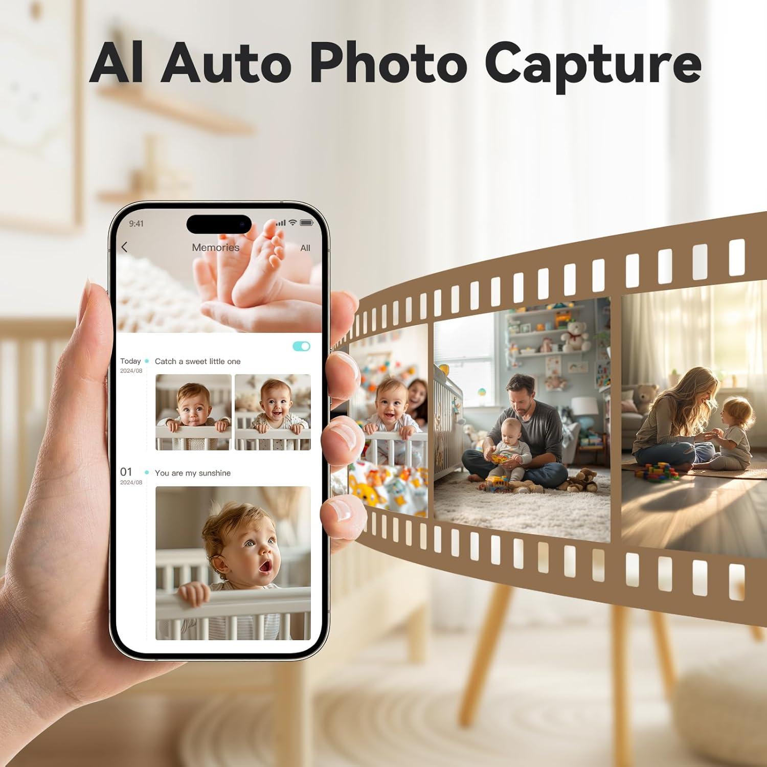 Monitor de Bebé de Video Ebemate 1080P con Wifi 457m