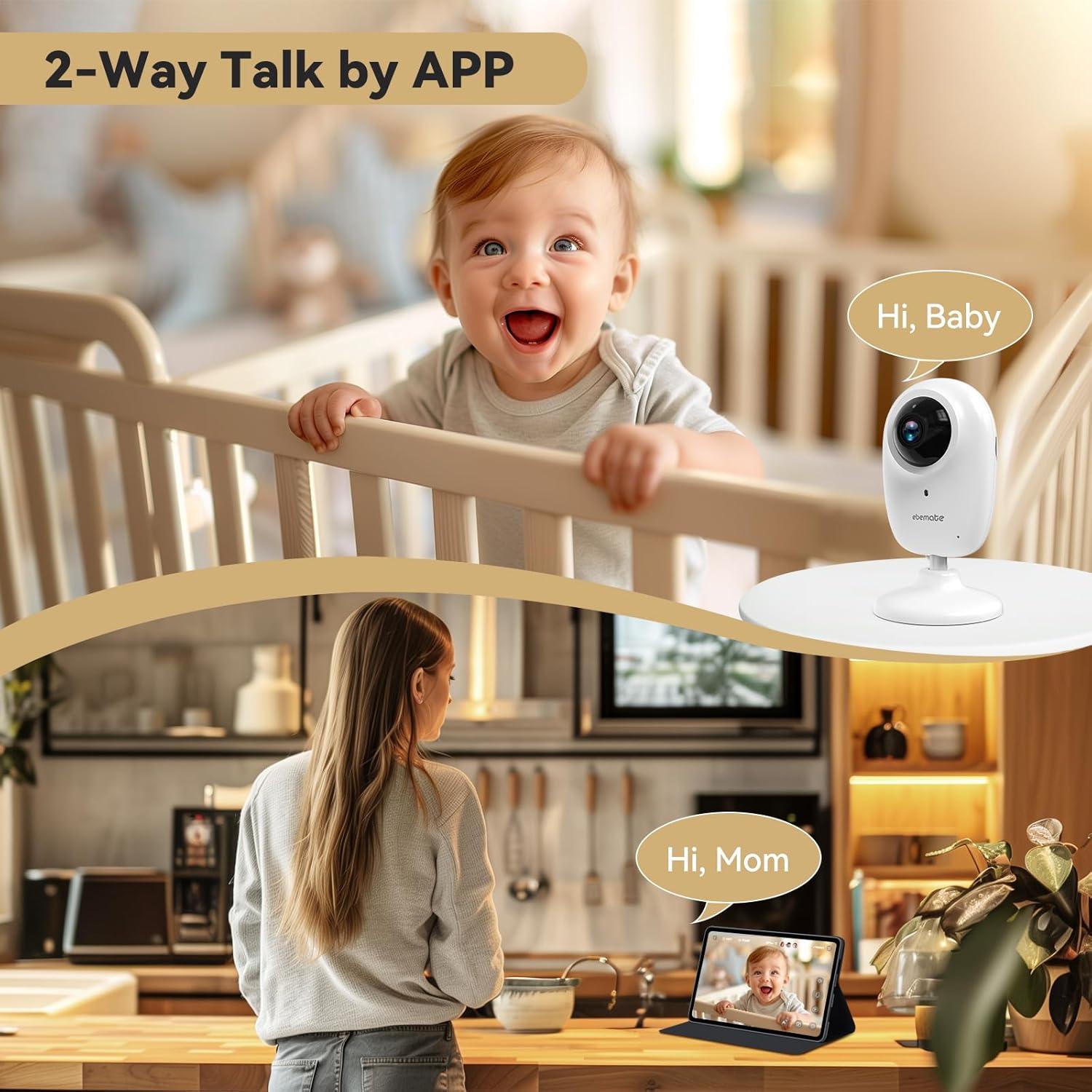 Monitor de Bebé de Video Ebemate 1080P con Wifi 457m