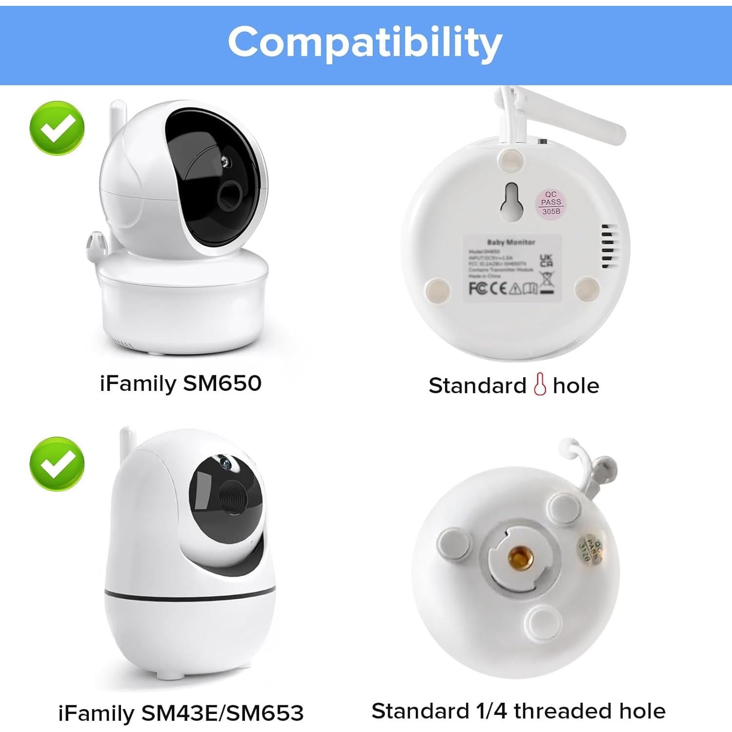 Soporte de Pared para Monitor de Bebé Wochel iFamily SM650/SM653/SM43E