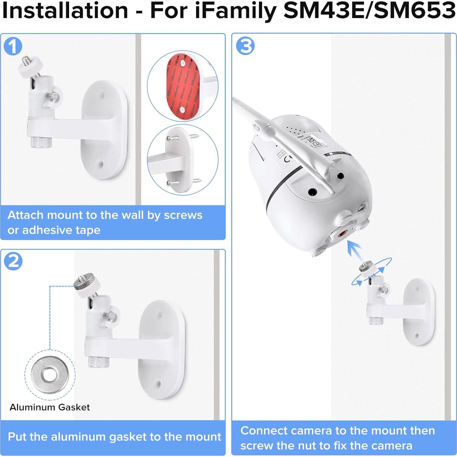 Soporte de Pared para Monitor de Bebé Wochel iFamily SM650/SM653/SM43E