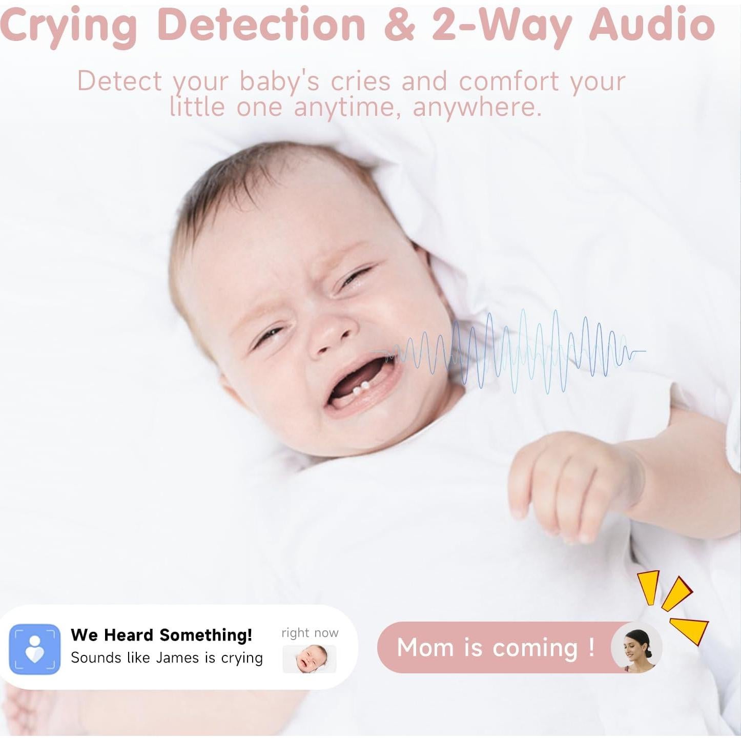 Cámara para Bebés 2K WiFi RICHCHO con Monitor de Sueño AI