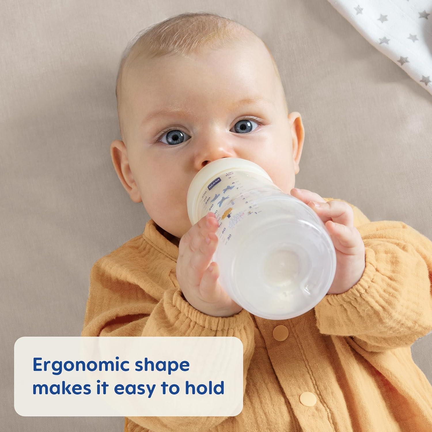 Botella para Bebés MAM Easy Active 325ml Rosa, Tetina Flujo Rápido