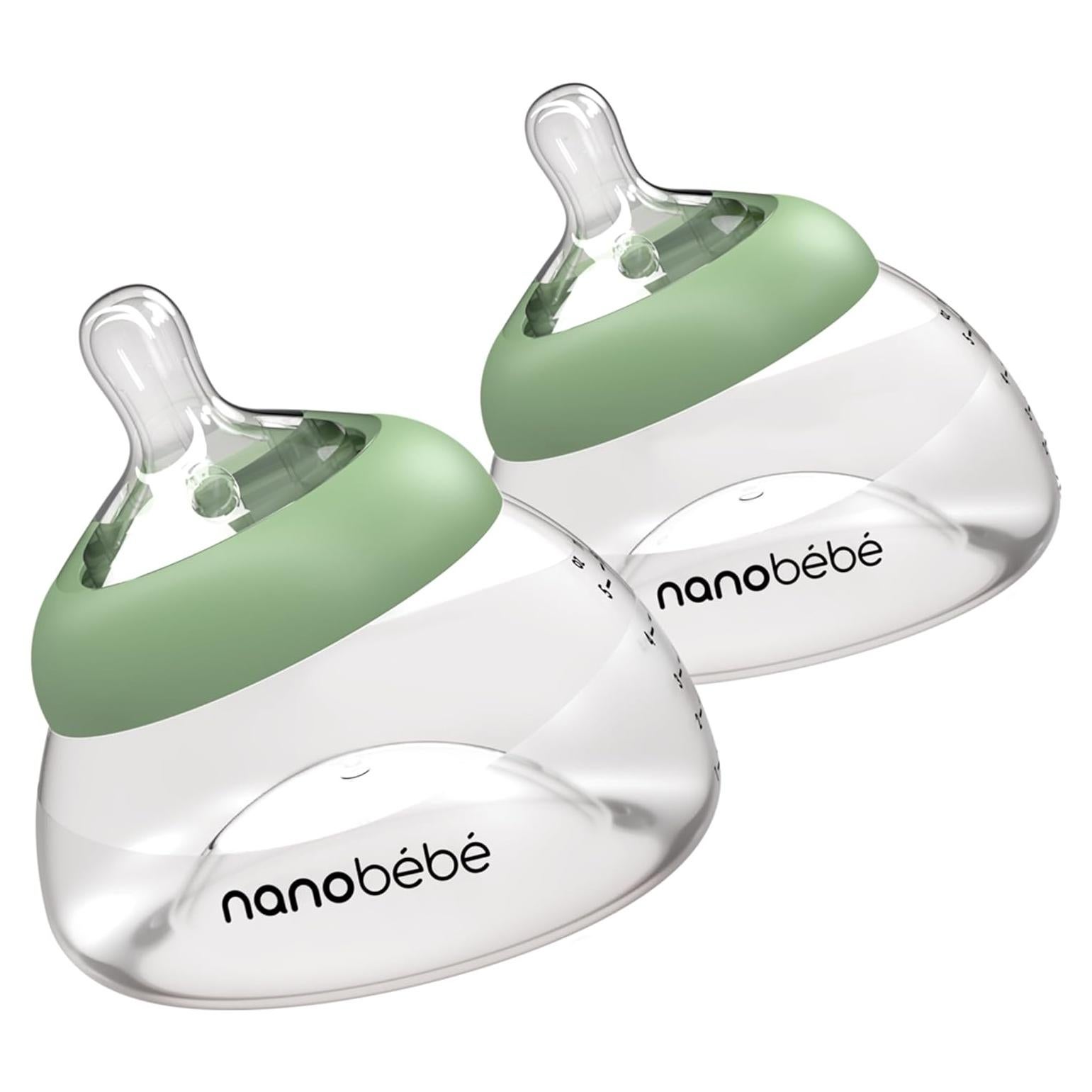 Botella de Leche Materna Nanobebe Anti Cólico Salvia 2 Unidades