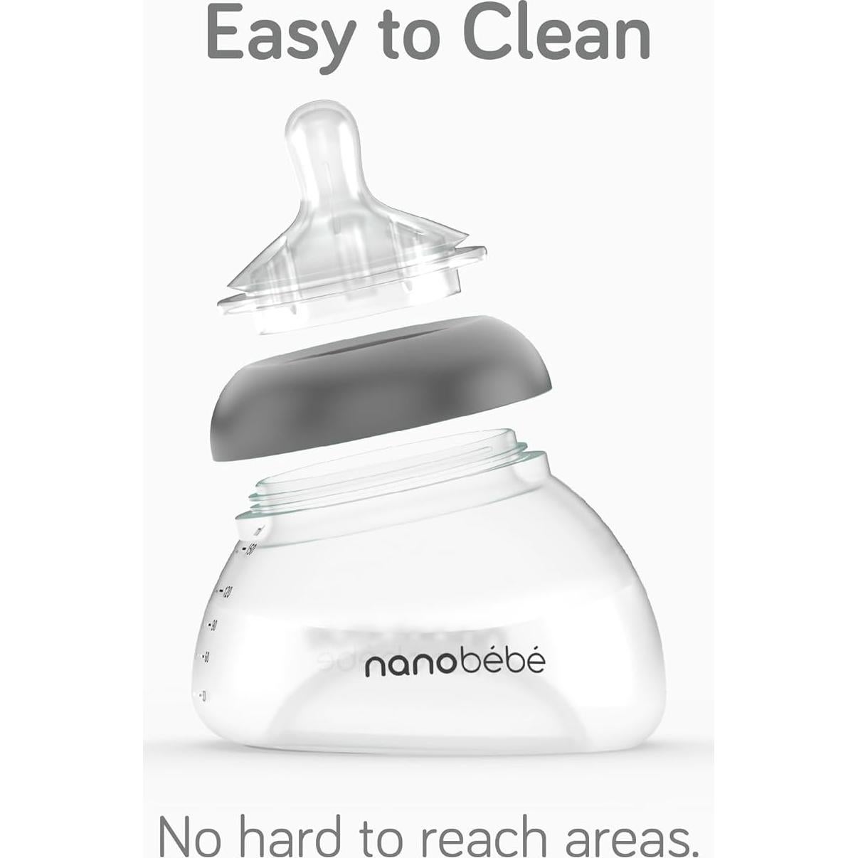 Botella de Leche Materna Nanobebe Anti Cólico Salvia 2 Unidades