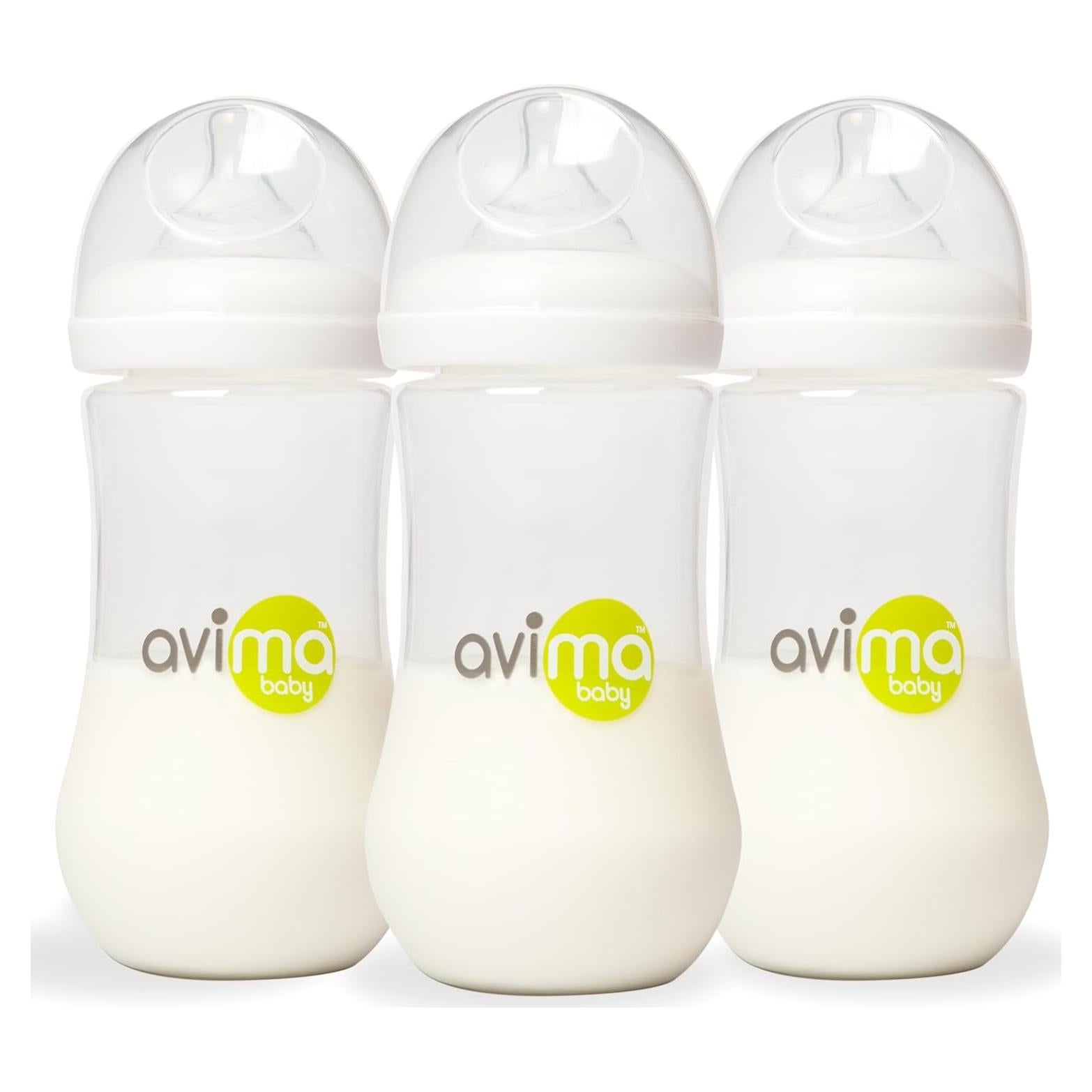 Botellas Anticólicos Avima Baby 12 oz - Juego de 3, Libre de BPA