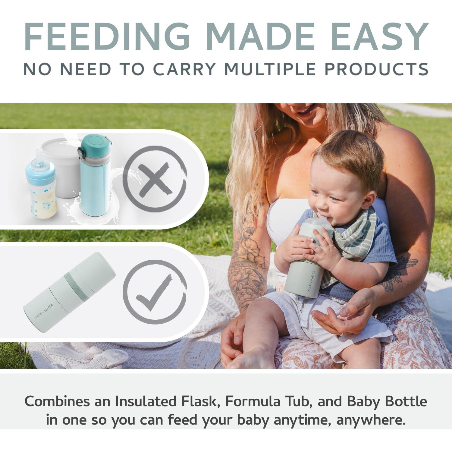 Botella Todo en Uno para Bebé 9oz - Anticólico y Aislada