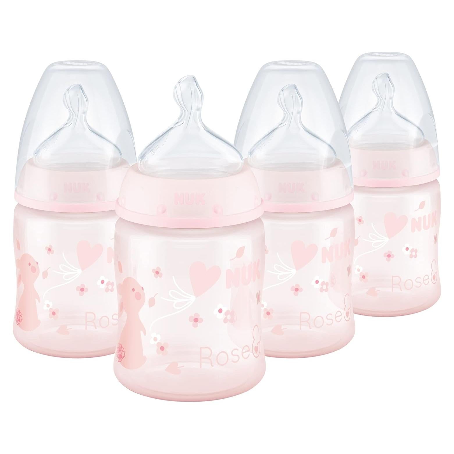 Botella Anticólica NUK Smooth Flow 150 ml Conejitos Rosados