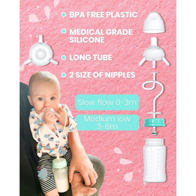 Botella Anti-Cólico Skywin para Bebés 236ml, 2 Piezas Rosa