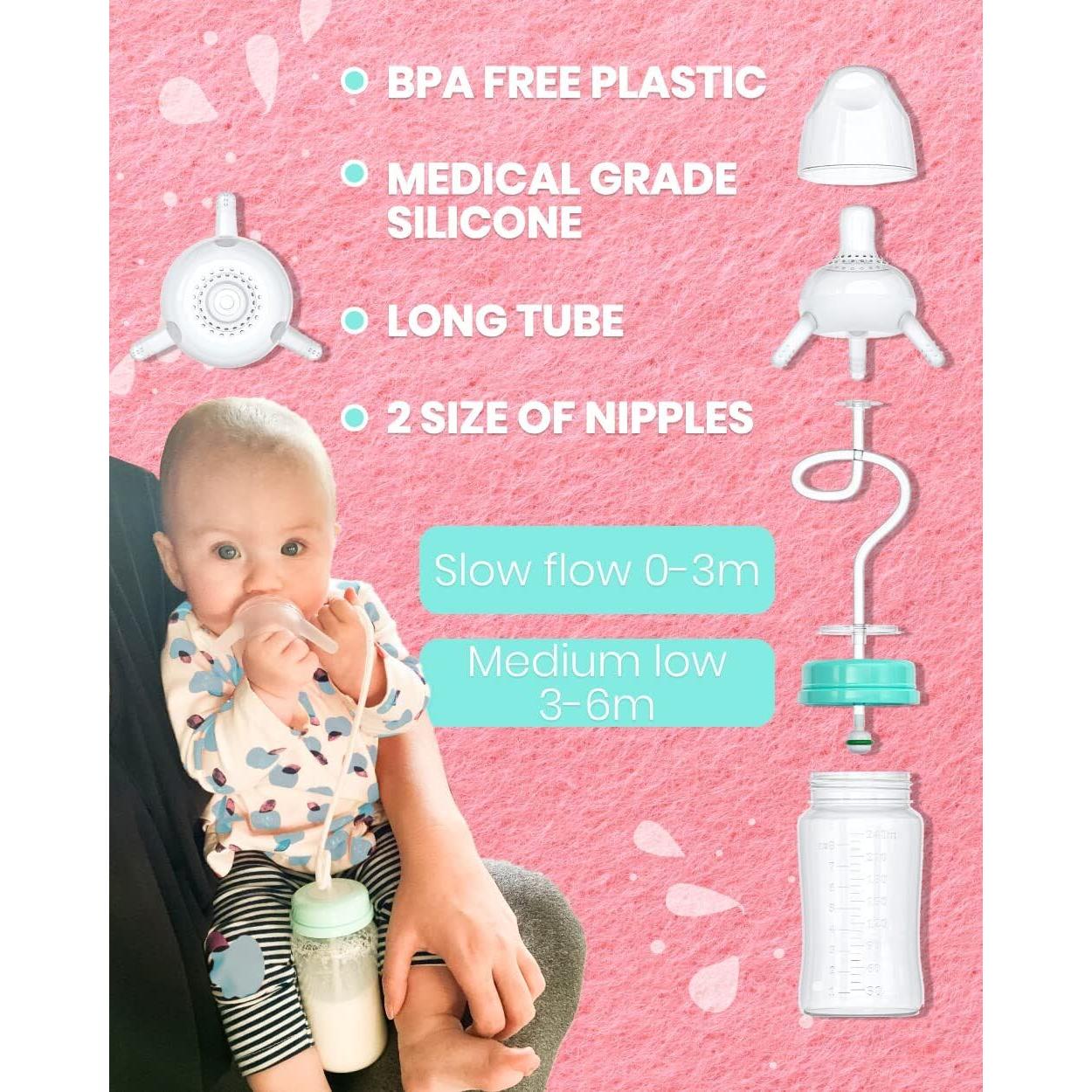 Botella Anti-Cólico Skywin para Bebés 236ml, 2 Piezas Rosa