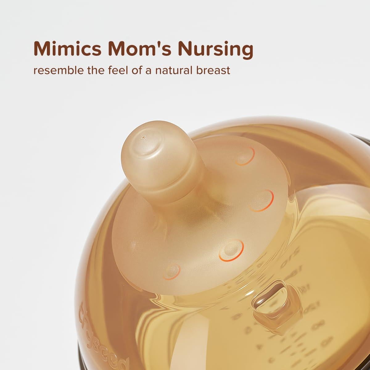 Botella de Silicona Thyseed 240ml para Bebés 3-7 Meses