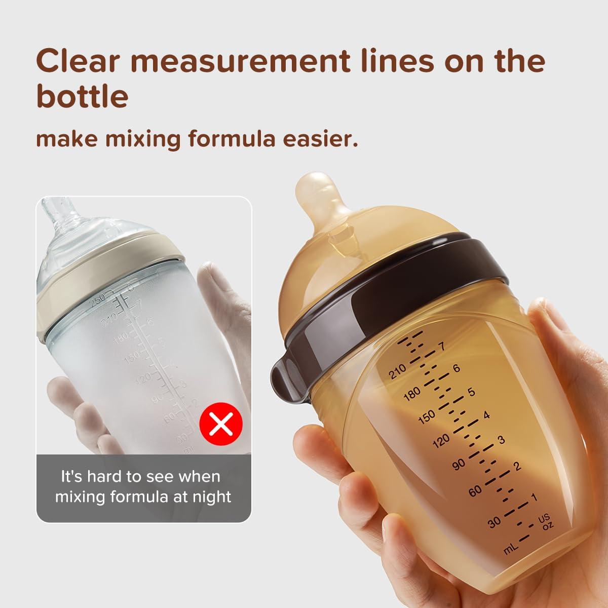 Botella de Silicona Thyseed 240ml para Bebés 3-7 Meses