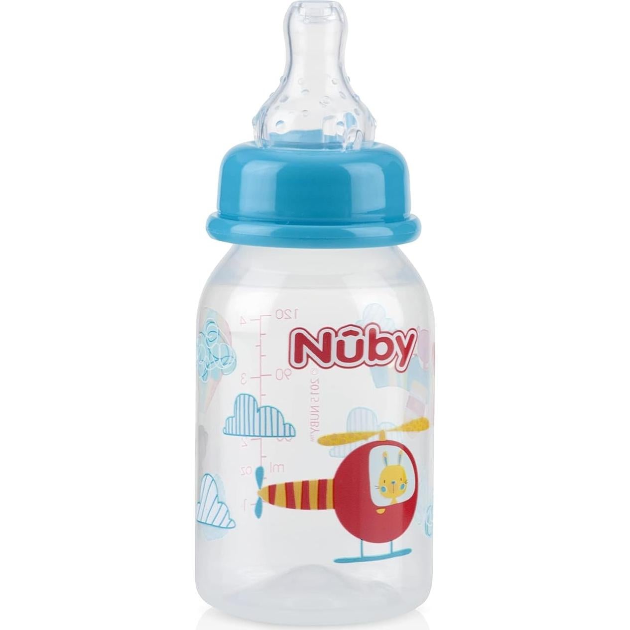 Botella Nuby 4 Onzas Sin Goteo con Pezón Silicona